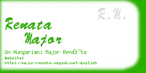 renata major business card